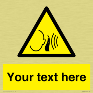 Custom warning sudden loud noise